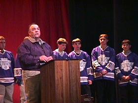 Governor Engler and Calumet Hockey Team