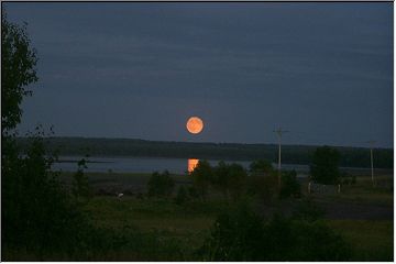 Moonrise over Torch Lake