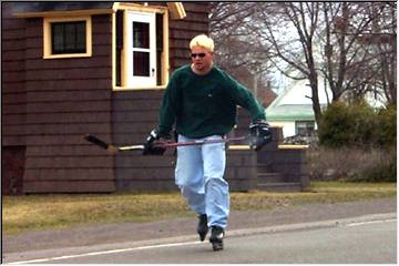 Street hockey in Laurium