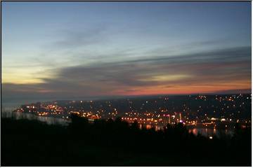 November daybreak over Houghton/Hancock