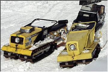 Vintage snowmobiles