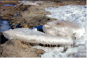 Melting shoreline