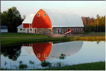 This old barn at sunset