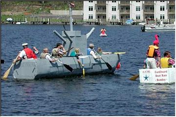 Cardboard boat races