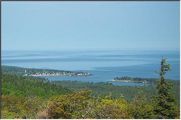 Looking down from the mountain