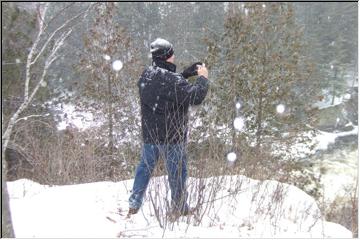 Snowy photographer