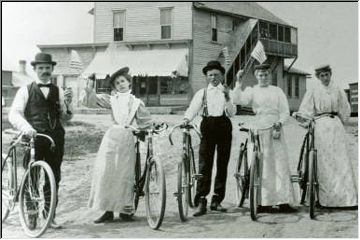 Cyclists on parade