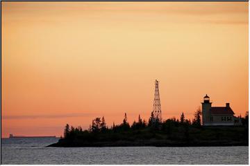 Glowing harbor