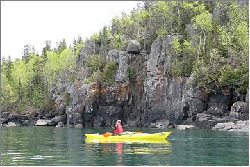 Rocks and water