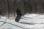 Snowmobile wheelie