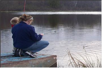 Fishing off the dock