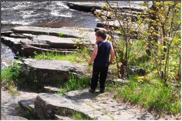 Exploring the falls