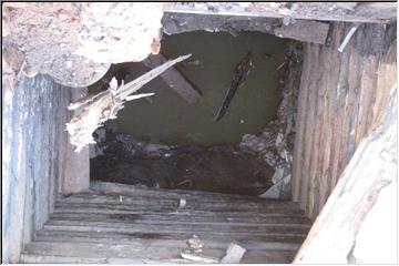 Looking down the shaft