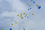 Blue and gold balloons