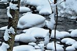 Snow covered rocks