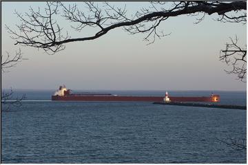 Arriving in port