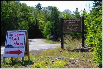 Signs around the harbor